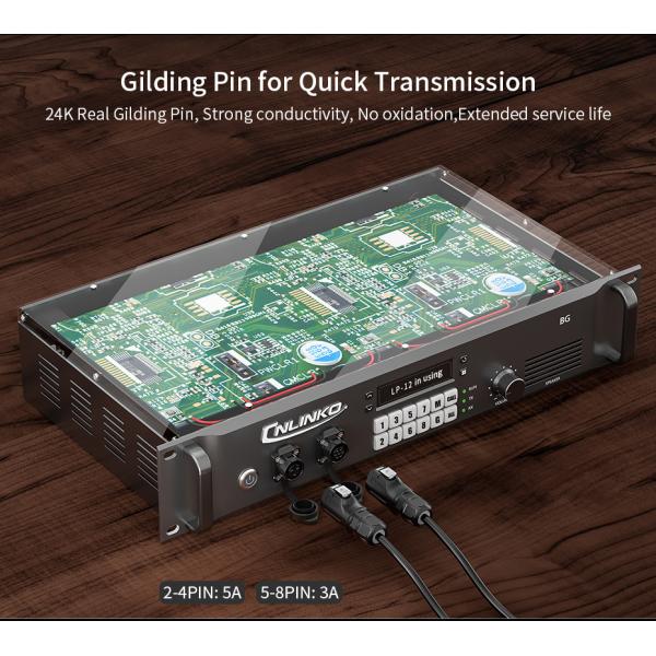 CNLINKO LP12 Plastic Male and Female Industrial Waterproof Pin M12 Connector