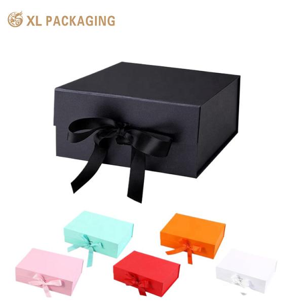 XL Packaging Custom Packaging Factory Luxury Foldable Magnetic Closure Foldable Paper Boxes , Embossed Gift Boxes With Ribbon Eco-Friendly and