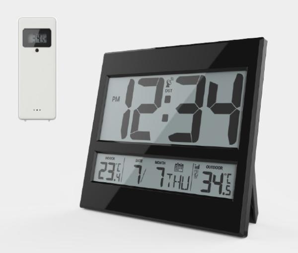 Quality 2 X AAA Battery Digital Atomic Clock LUMINOVA Jumbo Atomic Wall Clock for sale