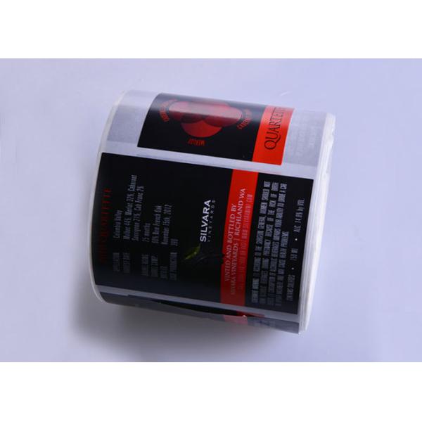 Custom cmyk glossy varnishing spot UV wine bottle packaging sheet roll labels printing