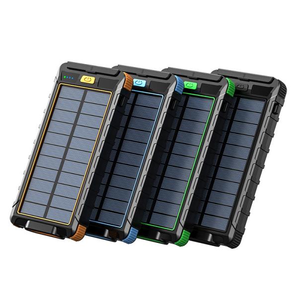Quality Micro USB Input Interface 10000mAh Power Bank with Compass and Solar Power Supply for sale
