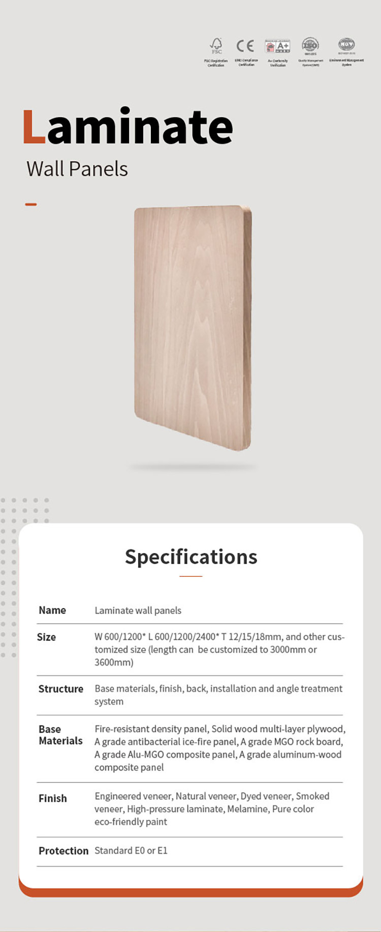 Fitting Out Flat Decorative Laminate Wall Boards Sound Proofing 600x600 600x1200mm