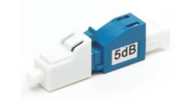 fiber optic FC to LC Single Mode 5dB Attenuator Networks application Wavelength 1260 to 1620nm Blue color