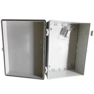 China Grey White Waterproof Terminal Junction Box / Hinged Plastic Electrical Enclosures wholesale