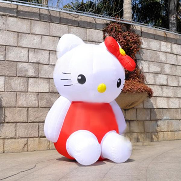 Quality Lovely Customize Inflatable Hello Kitty For Advertisement , Double Tripple Stitch for sale