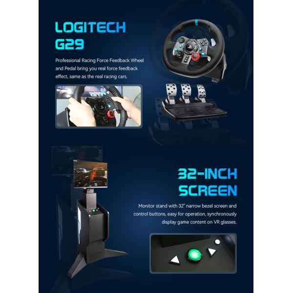 Crazy City VR Racing Simulator Virtual Reality Simulation Rides Driving Motion Race Seat Simulator