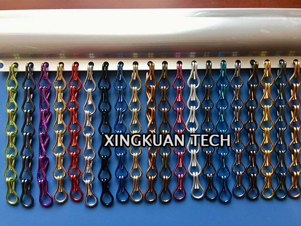 90×210cm Decorative Mesh Curtain , Aluminium Chain Door Curtain For Decorations