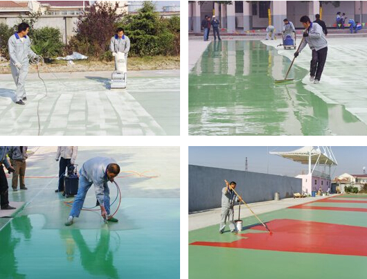ISO9001 Badminton Court Seamless PU Sports Flooring Non-Poisonous