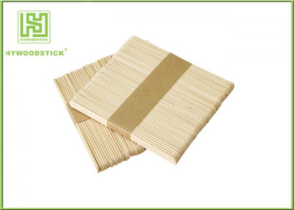 Quality White Birch Wood Ice Pop Sticks , Biodegradable Arts And Crafts Popsicle Sticks for sale