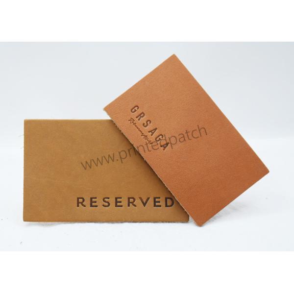 ODM Embossed Genuine Leather Patches For Clothing And Home Textiles