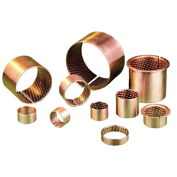 Rolled Bronze w Diamond Indents High Load Capacity Bronze Sleeve Bushings Made Of CuSn8 With Lubrication Indents