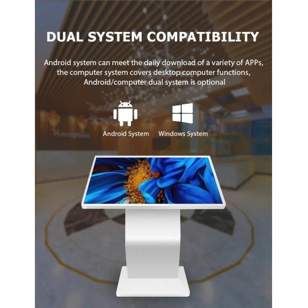49'' Interactive Self Service Kiosk Exhibition Hall Android Windows 21.5 32 43 55''