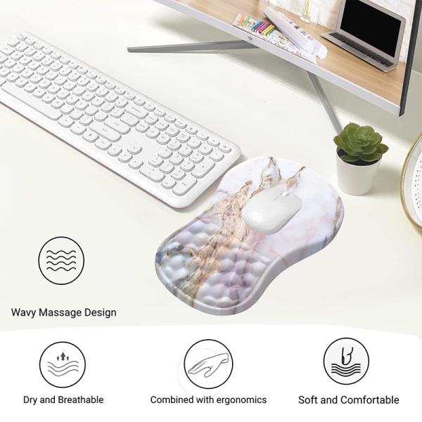 Household Custom Ergonomic Mouse Pad With Wrist Support For CMYK Sublimation Printing
