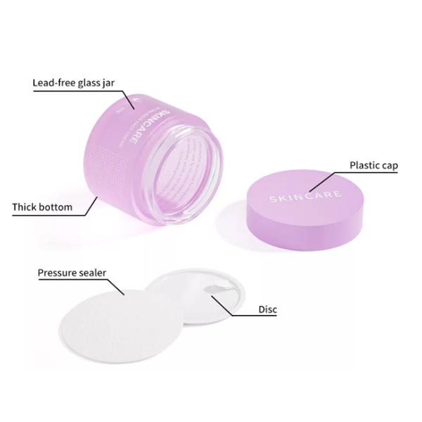 1oz Coloured Glass Cosmetic Jars Empty Face Cream Jars Durable