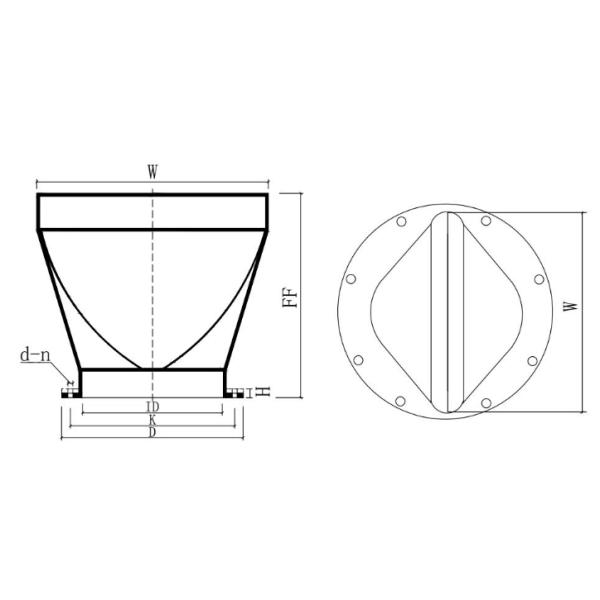 Weather Resistance Rubber EPDM Flanged Duckbill Check Valve 8Inch