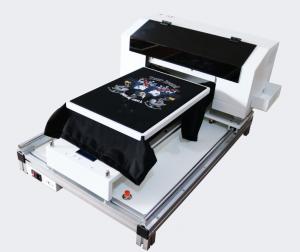 China Full Automatic A3 DTG printer T-Shirt printer Directly to Garment white and color same time print DTG flatbed printer wholesale