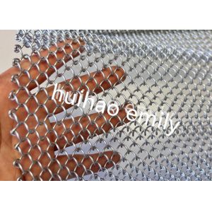 China 8x8mm Aperture Aluminum Metal Coil Mesh As Space Divider Curtain wholesale