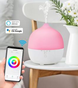 China APP Wifi 12W 300ml Wooden Ultrasonic Diffuser 30ml/hr wholesale