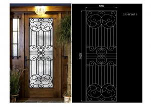 China Decorative Iron And Glass Doors For Entry Doors 15.5*39.37 IGCC / IGMA wholesale