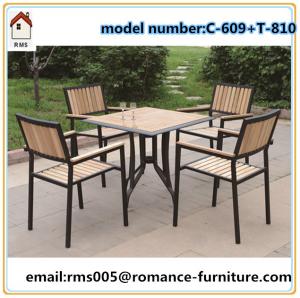 China wicker/rattan/outdoor furniture wood, powder coating metal frame C609+T810 on sale