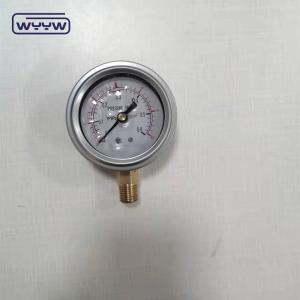China Customized Stainless Steel Manometer Bourdon Pressure Gauge Brass Thread on sale