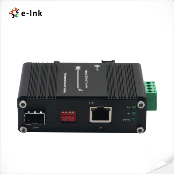 Mini Industrial Media Converter 10G/5G/2.5G/1G/100M Copper To 10GBASE-X SFP+