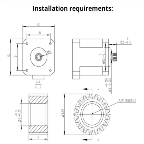 42mm Planetary Gear Stepper Motor Reducer low noise 4 leval stages