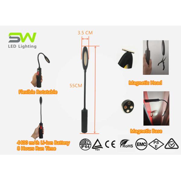 5W COB Flexible Rechargeable Led Inspection Light With Magnetic Pick Up And Base