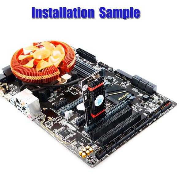 NGFF(M.2) Nvme M Key SSD To PCI- E 4X Adapter With Heatsink(Vertical Installation)