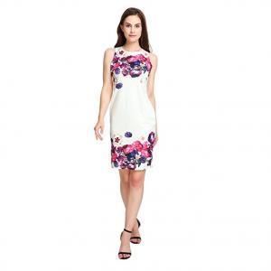China Newest Design Women Floral Print Sleeveless Mini Dress Formal Lady  Dress Hot Sale wholesale