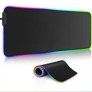 China Waterproof Large RGB Gaming Mouse Pads Anti Slip Rubber Base Glowing Led Extended Mouse Pad wholesale
