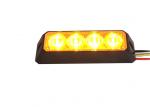 Waterproof 12W Amber Warning Emergency LED Grill Lights For Police Vehicle
