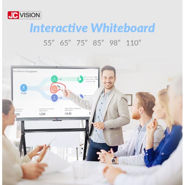 JCVISION 98 Inch Educational Interactive Smart Board 20 Points IR Touch For Classroom