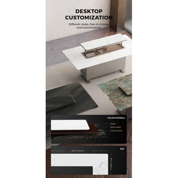 Modern Marble Top Console Stainless Steel Base Dining Table for Dining Room Furniture