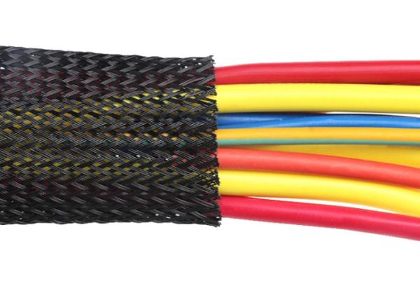 Quality Melt Temperature Flexible Braided Wire Covers Custom Diameter Abrasive Resistance for sale
