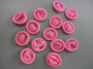 China ESD Pink Colored Cleanroom Finger Cots , Latex Free Finger Cots In Electronic Assembly on sale