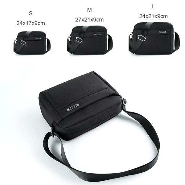 3 Colors Men Business Shoulder Bags Waterproof Nylon Casual Black Crossbody Bag