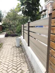 China Customization Garden WPC Fence Europe Style Recycled Composite Fencing wholesale