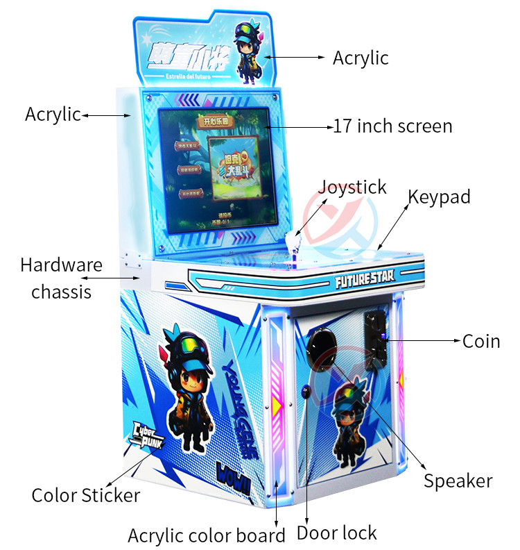 Factory Wholesale Single-person Joystick Happy Park Children's Arcade Game