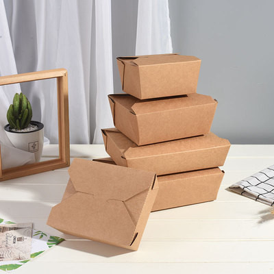 770ml 1270ml 1900ml Cardboard Takeaway Boxes For Salad Sushi
