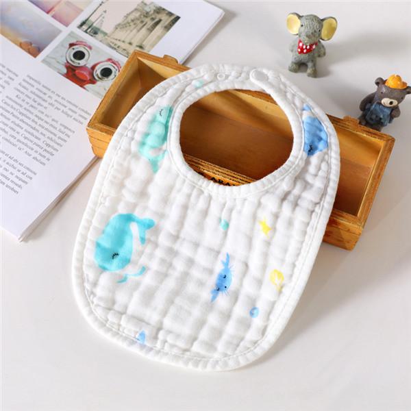 Quality Double Layers Classical Muslin Baby Bibs Absorbent Washable MBT 005 for sale
