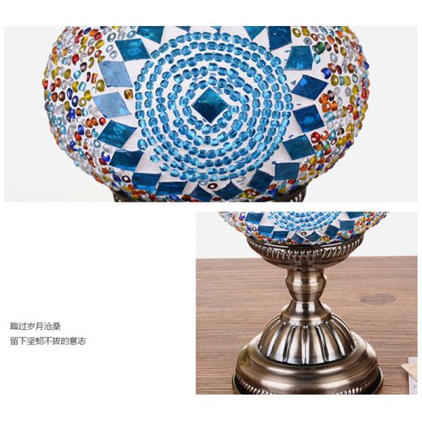 Coffee Bar Living Room Bedside Indoor Handmade Glass Lighting Turkish Desk Lamp(WH-VTB-02)