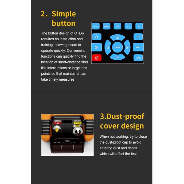 ZS1000-A OTDR Testing Machine Multifunctional 3.5 inch LCD Display
