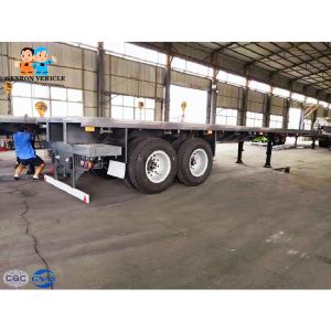 China Strong Rigidity Strength Leaf Spring 20ft 45T Flatbed Utility Trailer wholesale
