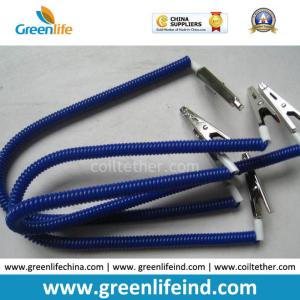 China Security Elastic Napkin Coil Tether Holder Blue Spring Clips wholesale