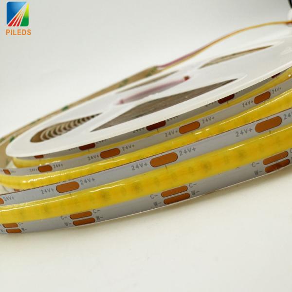 624led/m 24V 14W/m Dual White COB Led Strip CCT Tunable 2700K to 6500K Cri 90 Color Temperature Adjustable