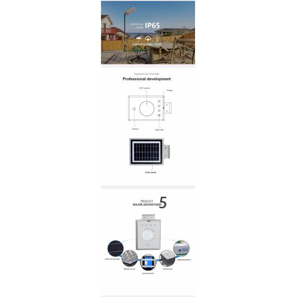 Chinese Factory Solar 5W Integrated Design Stand Alone solar Garden Light With Lithium Battery