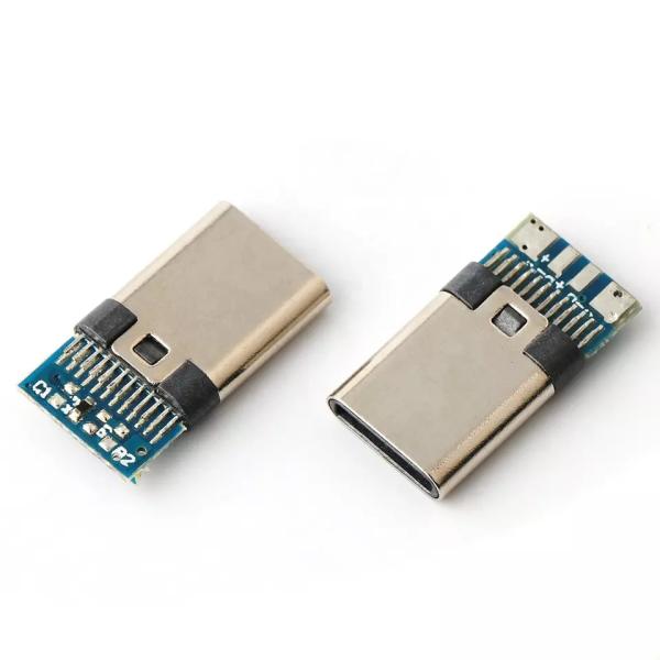 Quality USB Connectors TYPE C Plug 24pin 4 Core Solder Wire With PCB Male Socket for sale
