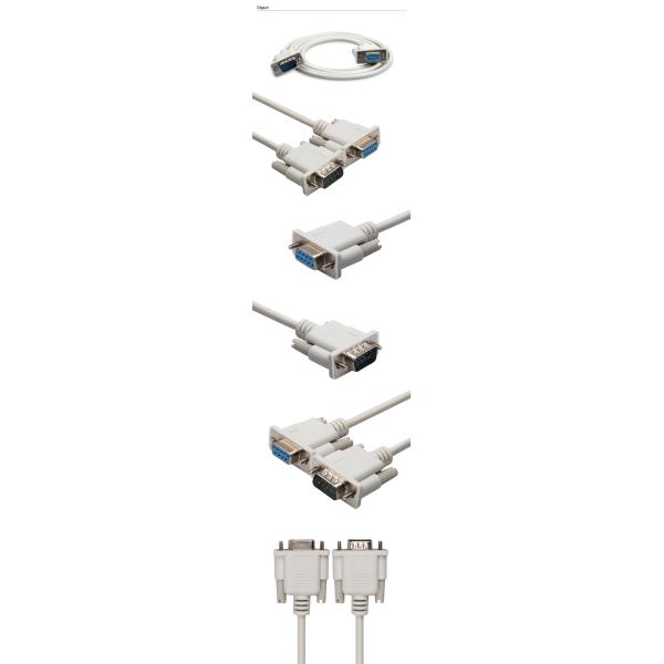 10m Serial RS232 Com white Male to Female Extension Cable Lead DB9 M TO DB9 F