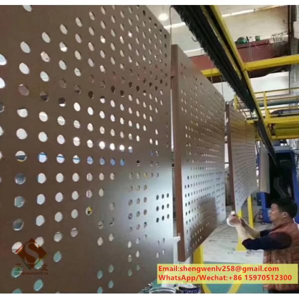 Customized metal facades aluminium cladding sheet with round holes pattern
